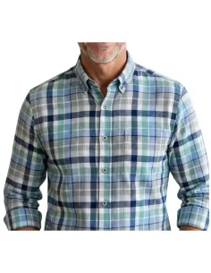 Camisa de hombre viella verde con cuadros Davo 422 2