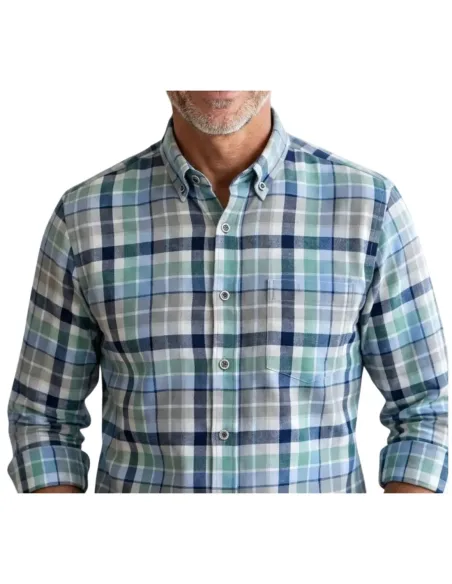 Camisa de hombre viella verde con cuadros Davo 422-1