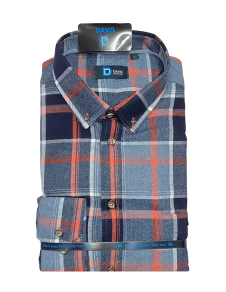 Camisa de hombre viella con cuadros Davo 478