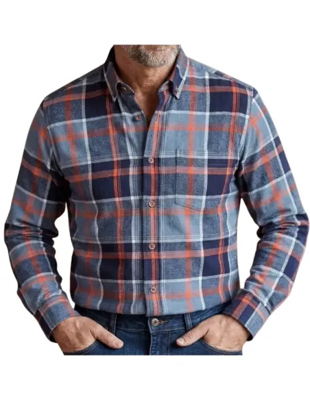 Camisa de hombre viella con cuadros Davo 478-1