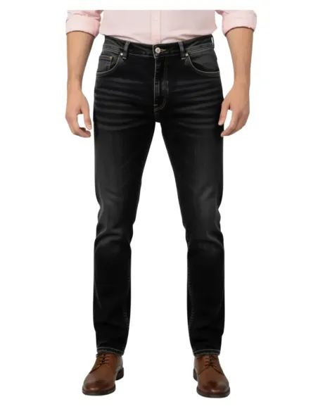Pantalón hombre vaquero básico negro KOYOTE tiro alto 522171