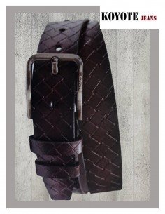 Cinturón hombre en piel marrón KOYOTE Serie 102