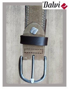 Cinturón de hombre de serraje en camel DALVI 47480 2